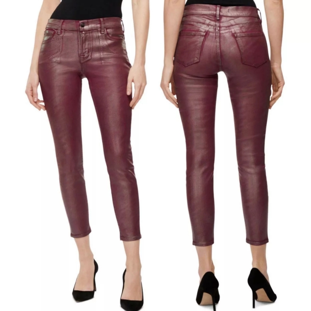 Nwt J Brand MidRise Crop Skinny Jeans In Bittersweet Shimmer Size 27 Retail278